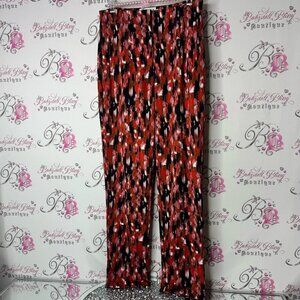 Ichi pants IHKATE PRINT PA20 Stylish Red and Black Women's Pants